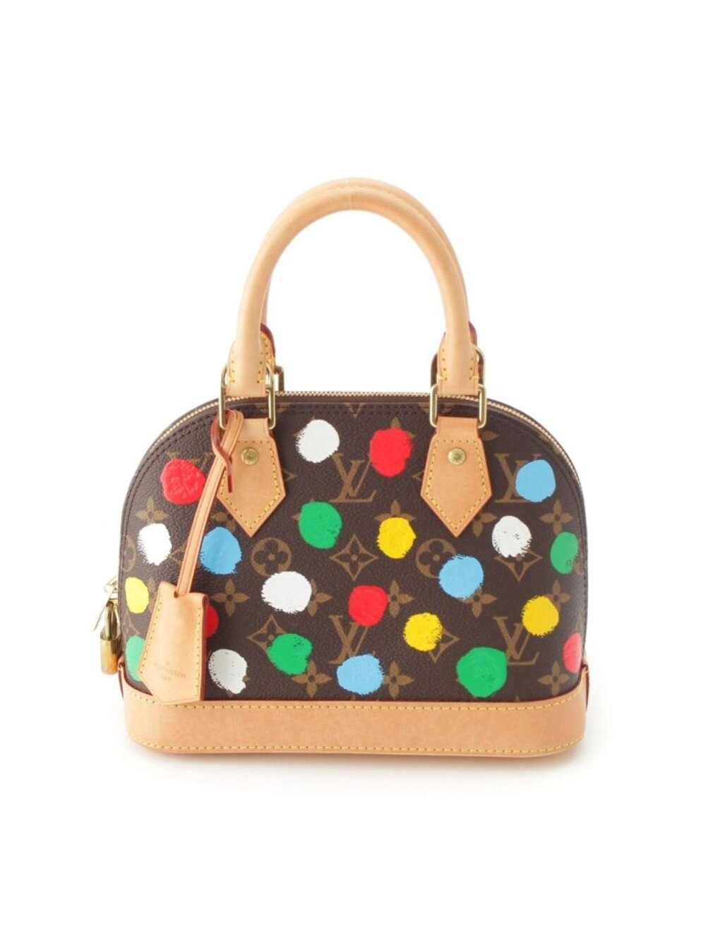 Louis Vuitton Yayoi Kusama Alma BB Monogram 2-Way Handbag Brown Multicolor